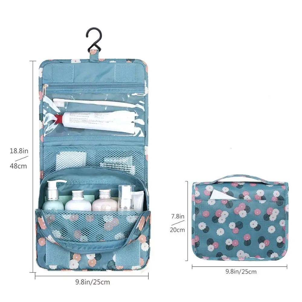 

Waterproof Women Custom Portable Large Makeup Traveling Bags Cosmetic Hanging Organizer Toiletry Bag