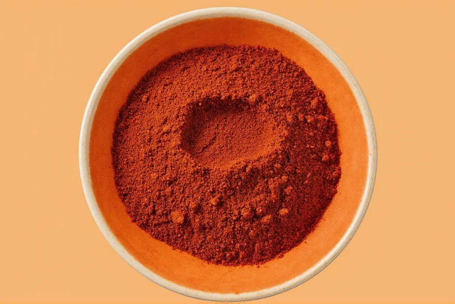 Ground sumac spice in a wooden bowl