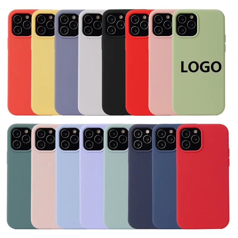 

For apple iphone 11 12 pro max official original silicone case with logo, for iphone 12 original official silicone phone case