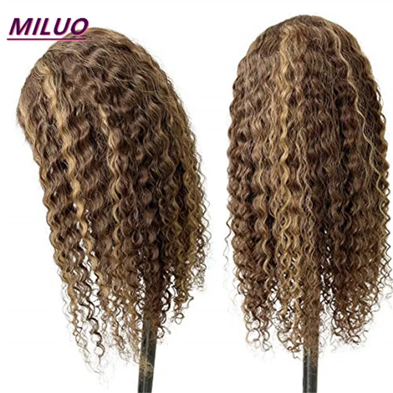 

Curly Highlighted Wig Ombre Colored Virgin Hair Wigs 150% Density Unprocessed 10A Human Virgin Hair Highlight Color Wig
