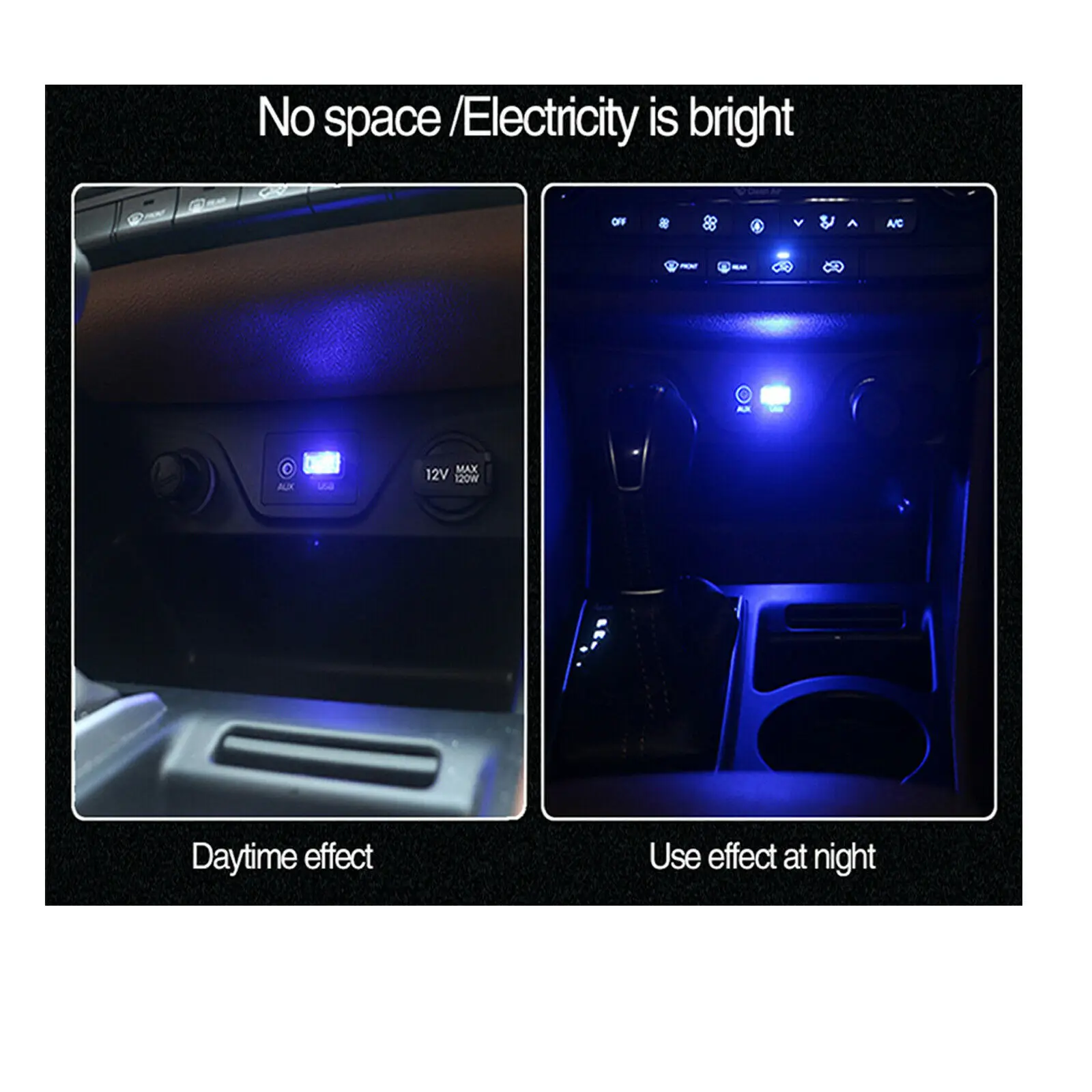 Universal Led Ambient Light Usb Car Atmosphere Light Mini Auto Interior