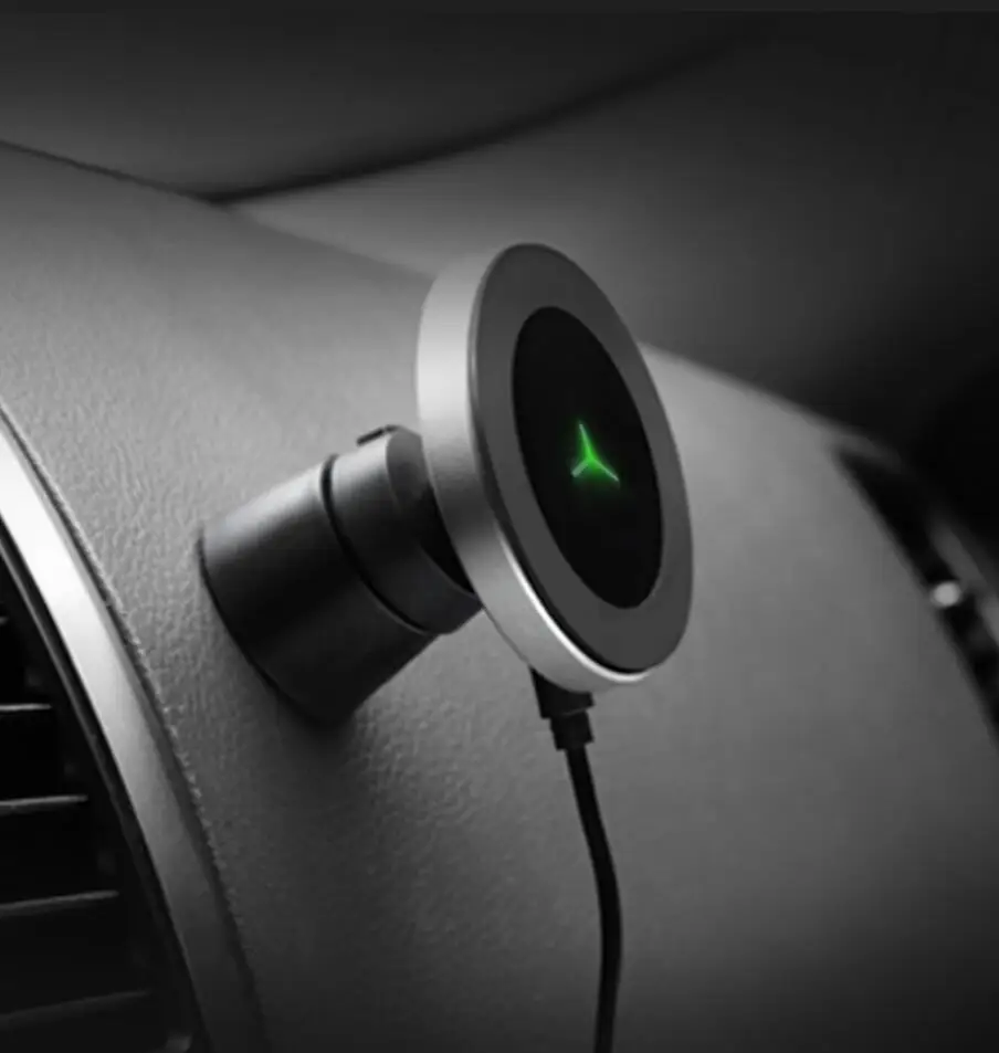 magnetic wireless qi cell phone charger, air vent car charging