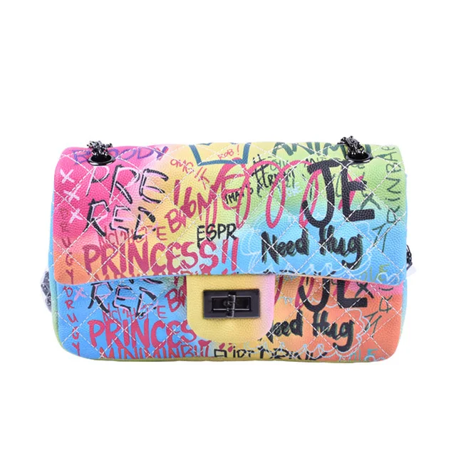 

Women Hand Bag Graffiti Bags Lady On Sale Designer Handbags 2021 China Factory Wholesale Purse, Colorful, white, black, blue, pink