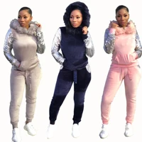 

Women Clothes Vendor velvet tracksuits for women trendy womens 2 piece outfit