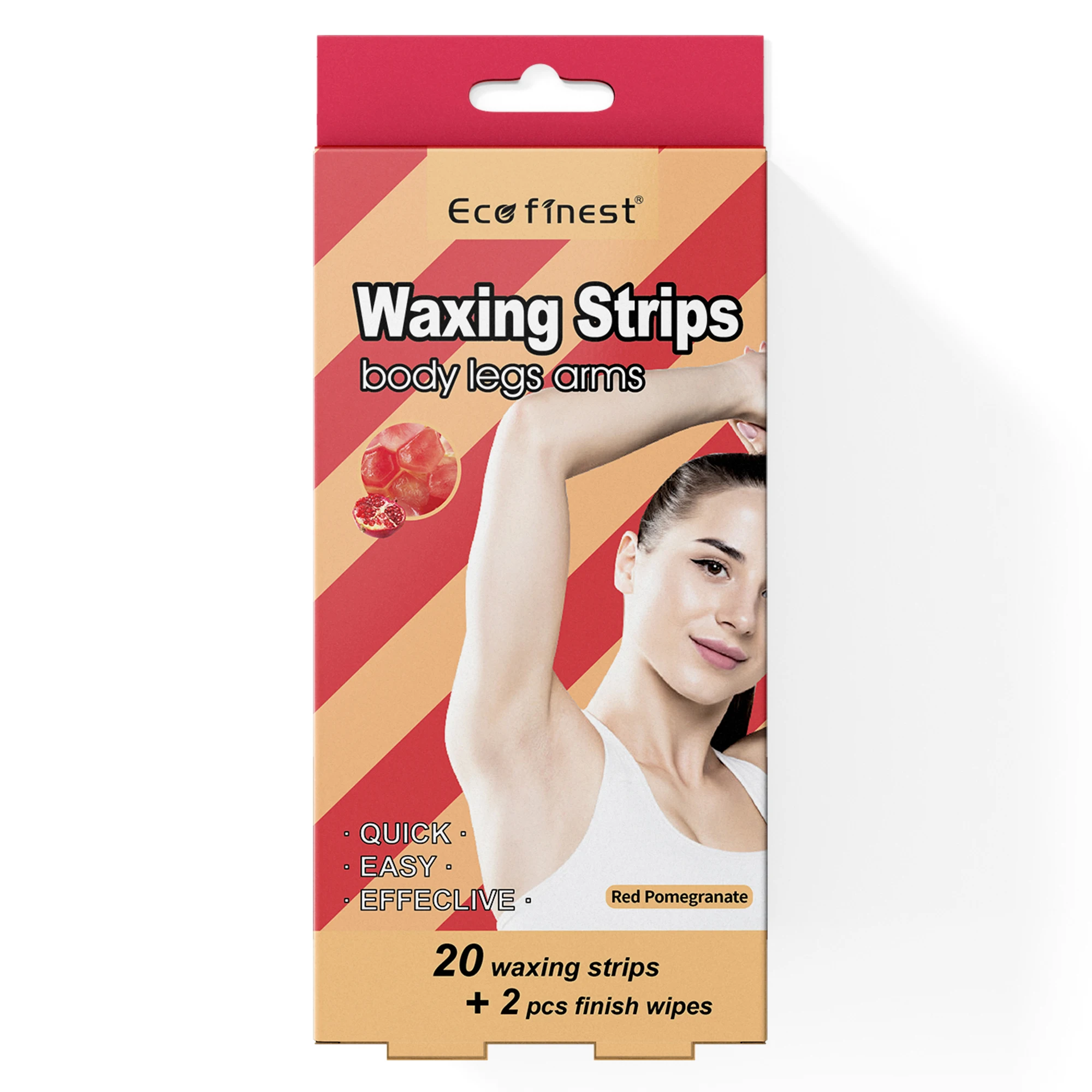 

Eco finest Disposable Body Arm Leg underarms Hair Removal Strips Ready to Use Depilatory Wax Strips
