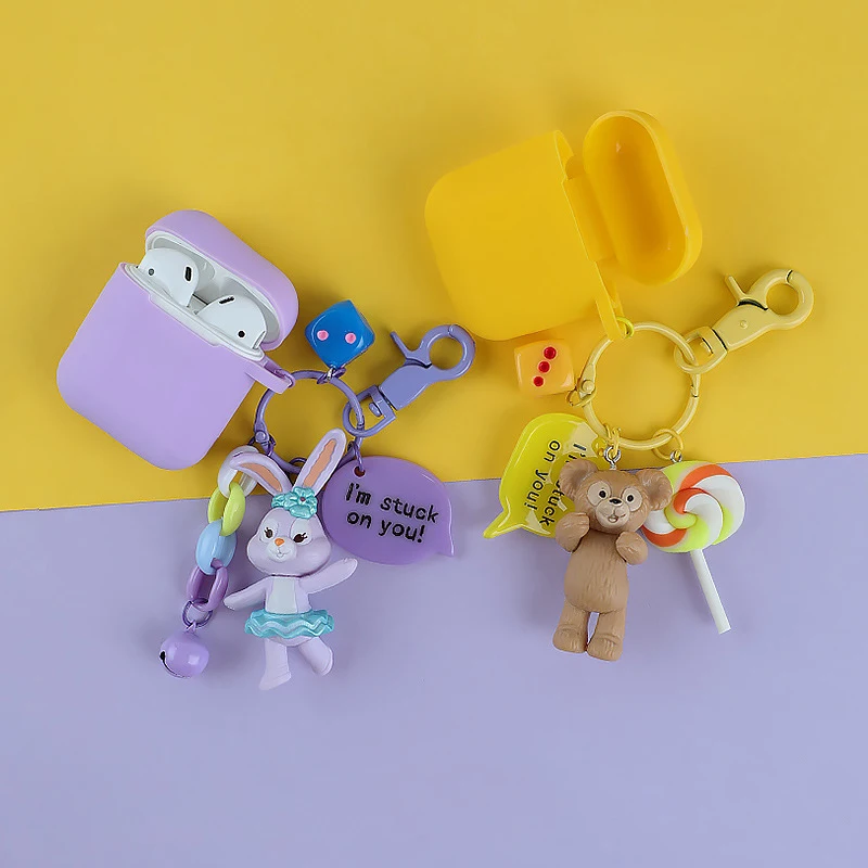 

Tamiflu Rabbit Bear 3D Cartoon Cover For Apple Airpods Case With Keychain