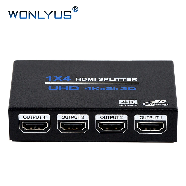 1 in 2 Out HDMI Splitter HDMI Splitter HDCP Ultra HD 4K x 2K 3D 1080p 2160p mit Netzteil und Kabel 4K HDMI Splitter