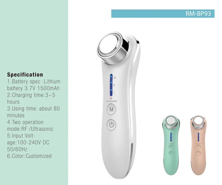 Ion massager multi-functional ultrasonic facial beauty rf lifting device