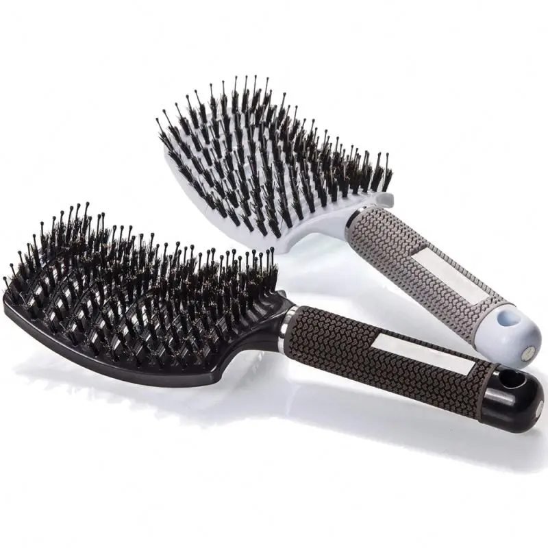 

Pincel De Maquillaje Pincel Curvo Cepillo Redondo Doble Ventilacion Para El Cabello Detangl Curv Ovalado Lateral