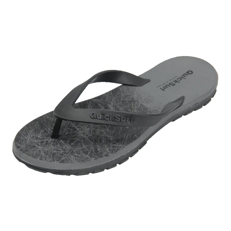 

Quick Surf Simple Black Design Rubber Sole Anti-Slip Hard-Wearing Men's Slippers