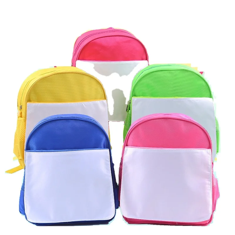 

low MOQ custom blank sublimation blanks kids school kindergarten backpack bags for printing photo DIY