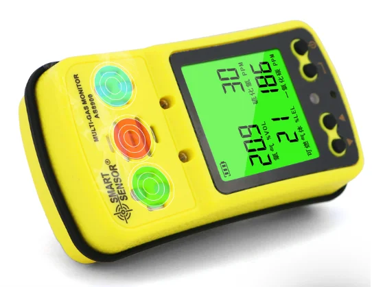 

AS8900 4 in 1 portable Gas analyzer O2 H2S CO Combustible Gas/LEL Multi Gas Detector