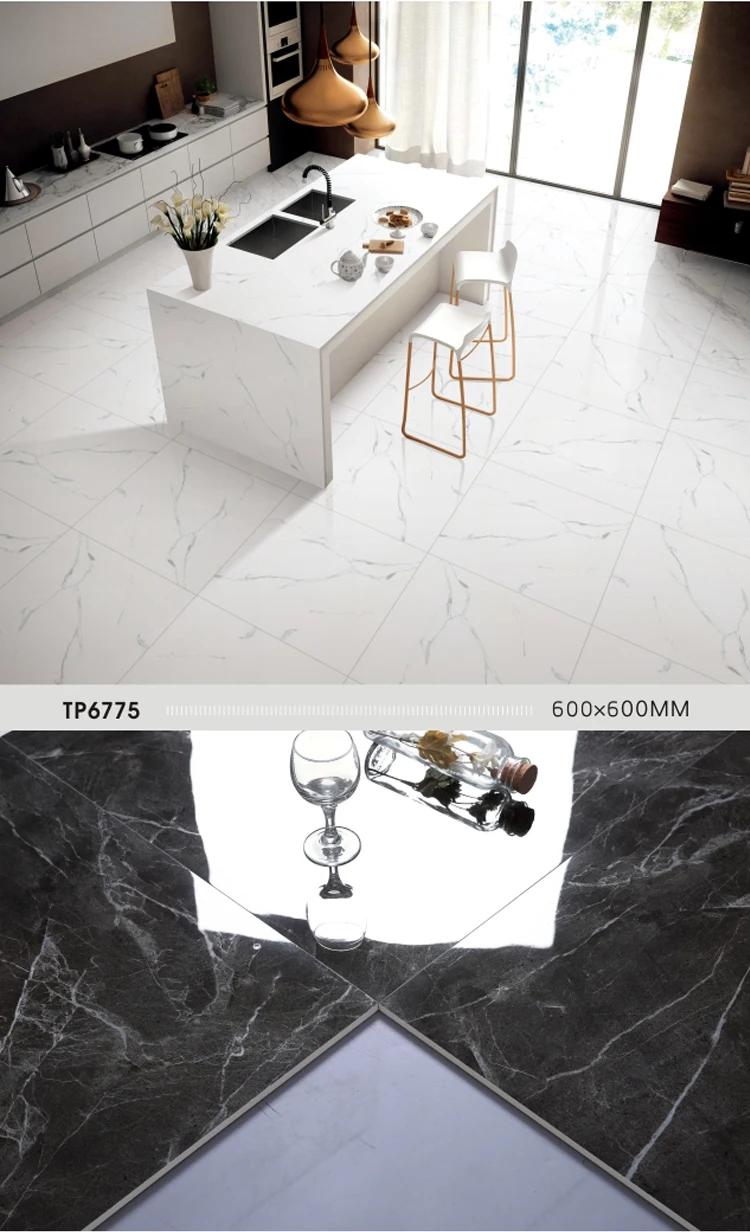 Torch Porcelain Tile Floor Factory Glazed 600x600mm White Marble Tiles Porcelanato Polished Non 3353