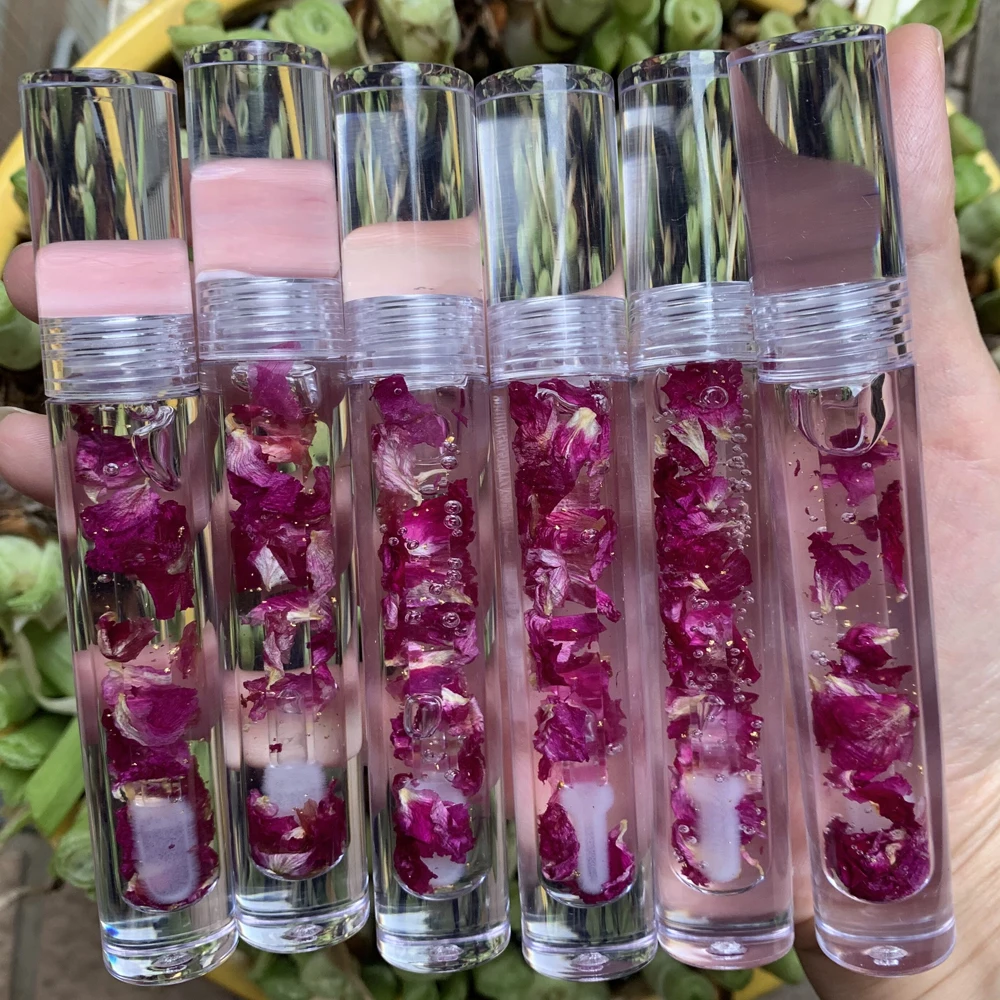 

Lip Gloss Shining Clear Vegan Flower Rose Lipgloss Glitter Nude Wholesale Vendor