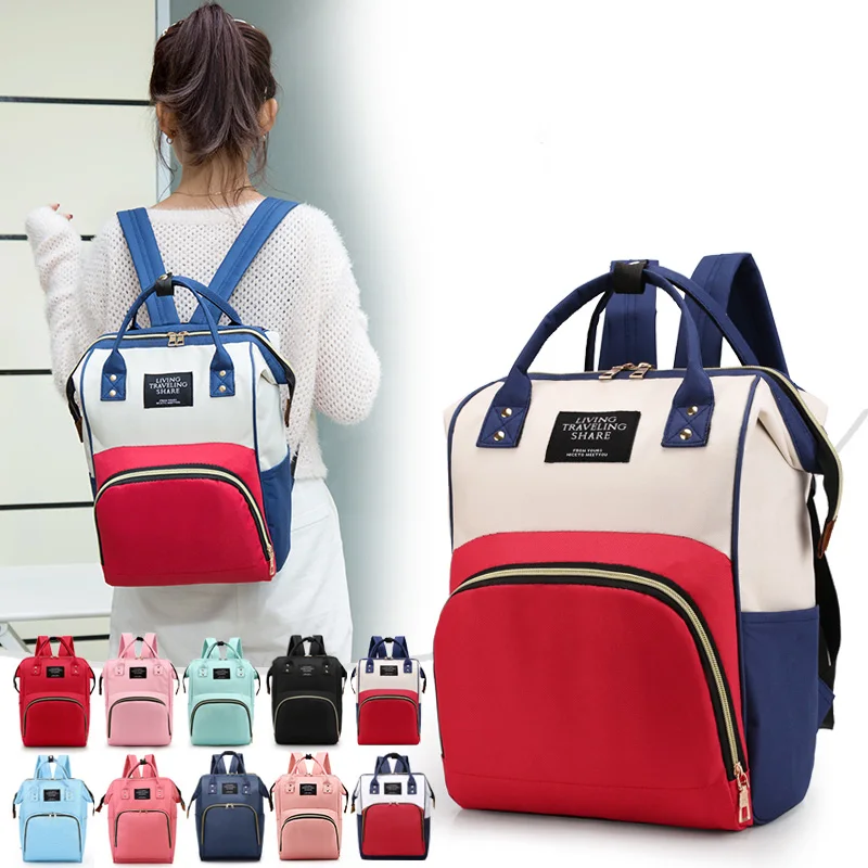 

Custom Large capacity fashion tote Waterproof Oxford baby diaper backpack bag, Customized colors