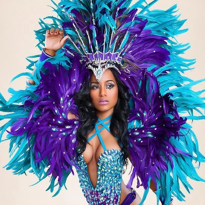 
Brazilian festival sexy party stage wild dance carnival butterfly feather wings with headpiece cabaret samba bikini Rio costumes 