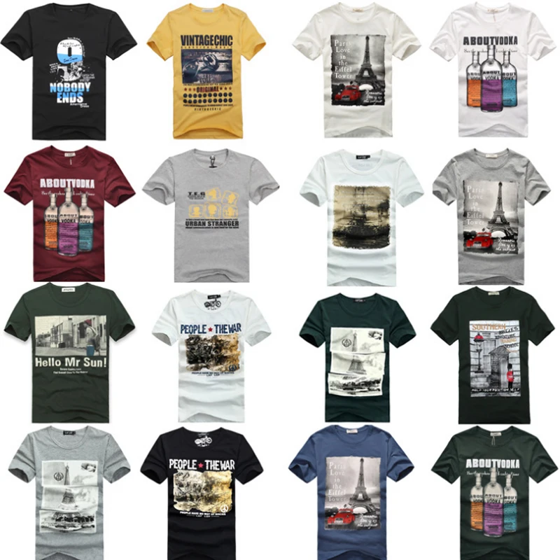 

Mix color mix design men's cloths short-sleeved T-shirts stock