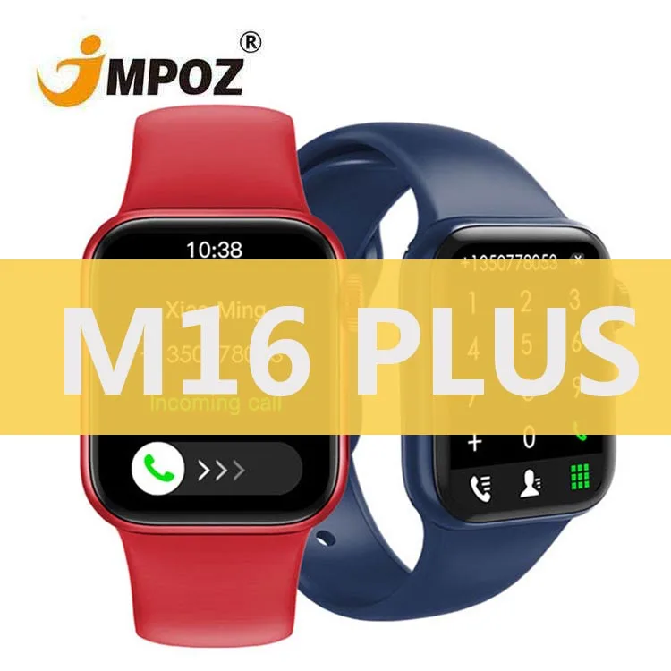 

2021 New Smartwatch M16 plus M16+ 1.75 Inch full Screen Reloj Intelligent BT Call Watch Series 6 Men Women Smart Watch M16PLUS