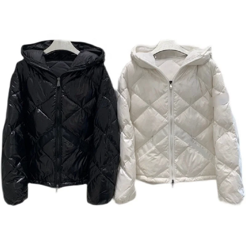 

New Wholesale Fashion Thin Bubble Detachable White Duck Down Coat Winter Women's Moncleres Jacket