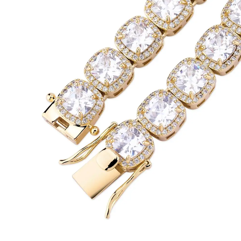 

Hip Hop Jewelry  Quality Prong Set Big Size Solitaire Tennis Chain Bracelet