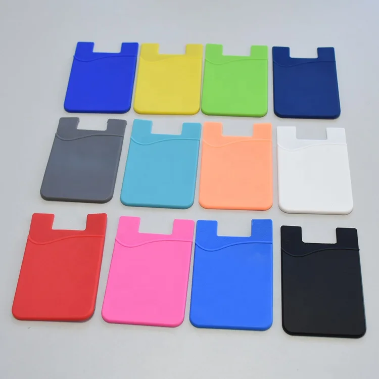

Mobile phone silica gel card cover mobile phone back paste bank card cover can print logo