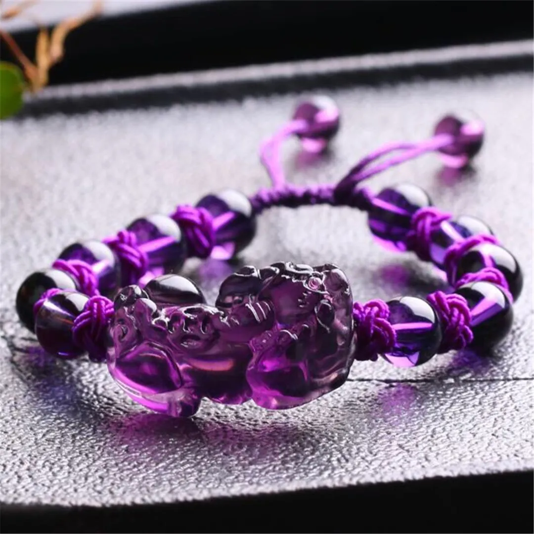 

Wholesale Feng Shui Pixiu Bracelet  Woven Bracelet Custom Amethyst Necklace