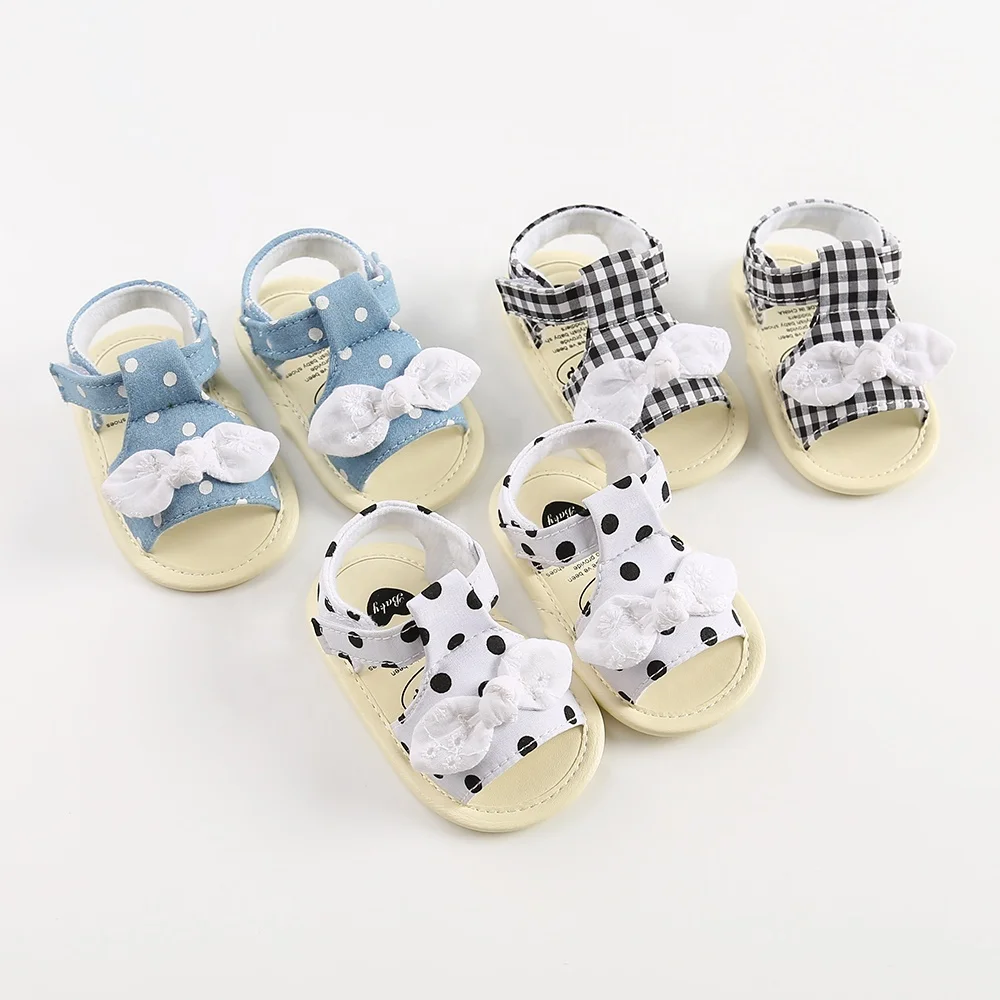 

Polka Dots Toddler Girls Infant Barefoot Newborn Slide Beach Summer Baby Sandals