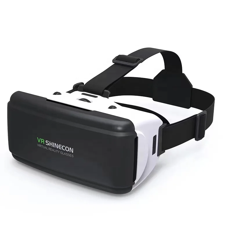 

Hot Sale VR Virtual Reality 3D Video Glasses Box Stereo VR Google Headset Helmet for IOS Android Smartphone, Black+white