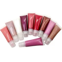 

Vegan Cute White Glitter Wholesale Custom Clear Make Your Own Private Label Squeeze Tube Lip Gloss