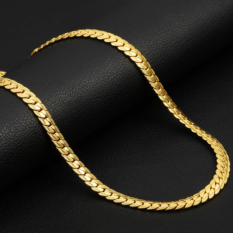 

High quality gold plated stainless steel new style thick chain man necklace
