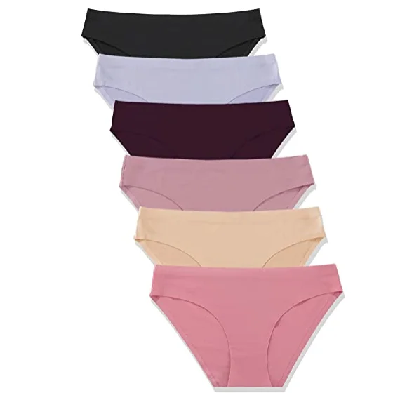 

Women's Seamless Underwear No Show Stretch Bikini Panties Breathable Invisible Hipster Panty, 9 colors