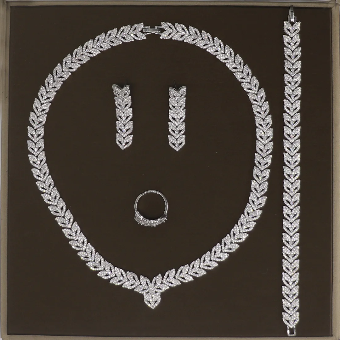 Bedazzled Wholesale American Diamond Jewelry Bridal Ad Necklace Set Designer Cz Necklace Set Cubic Zirconia Jewelry For Wedding Buy American Diamond Sets Sliver Cubic Zircon Jewelry Dubai High Quality Jewellery Product On Alibaba Com