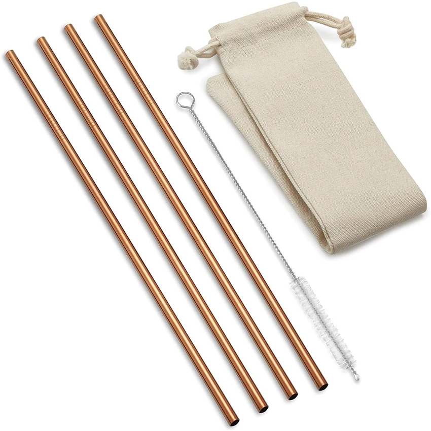 

Metal Straws Stainless Steel Straws Drinking Reusable Thickened 8.5'' Sliver for 20/30 Oz Tumblers Cocktai