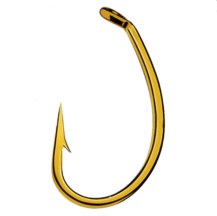 

SNEDA Wholesale New Fly Fishing Hook High Carbon Steel  Fishing Hooks Bulk 200 pvs/box Gold Hooks