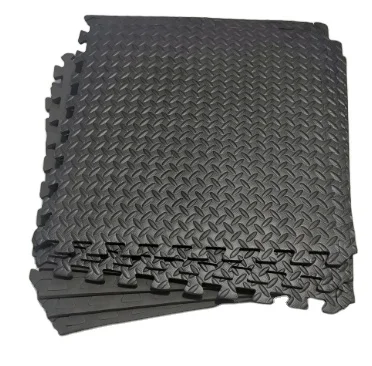 

16 Tiles 64 ft Puzzle Exercise Mat EVA Interlocking Foam Protective Cushioned Workout rubber mats gym flooring for Exercise, Black, grey