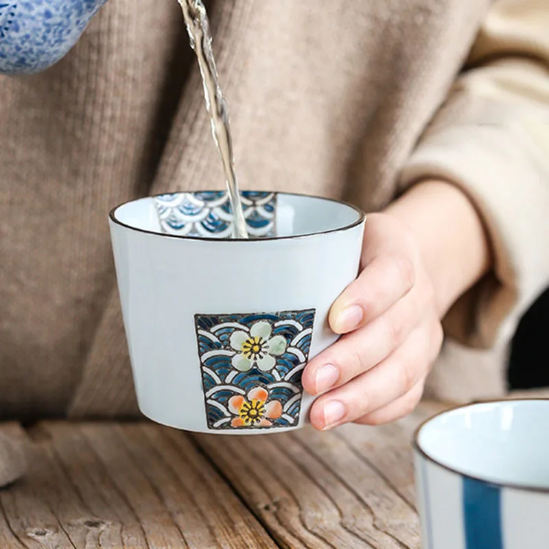 

Wholesale creative japanese style porcelain tea cup without handle, Black