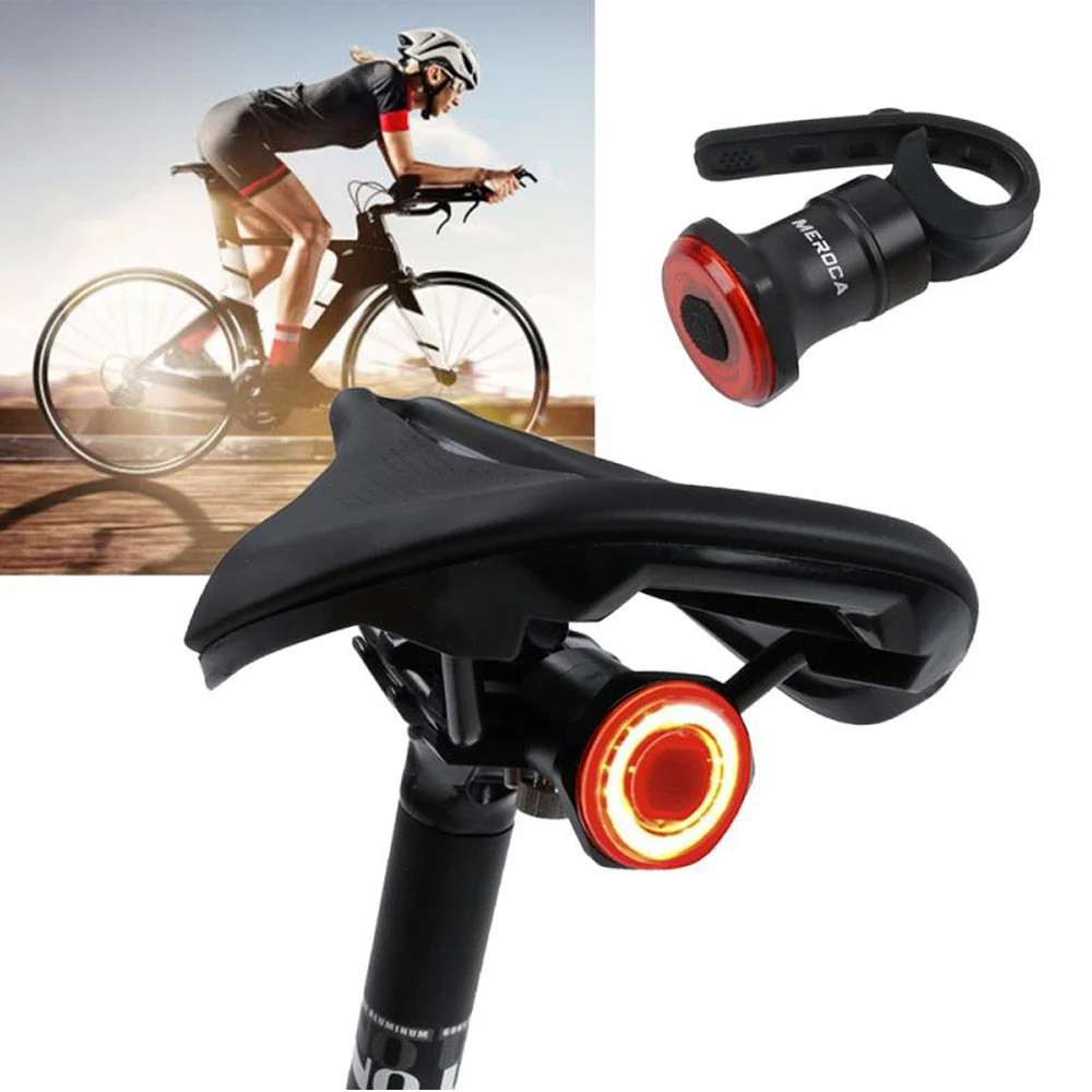 

Warning LED USB Smart Brake Sensing Auto Flashing Rear Light MTB Bike Rear Light