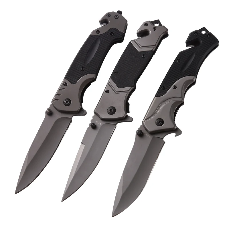 

New arrival folding titanium blade outdoor pocket survival camping knife self defense tactical knives hunting EDC knife