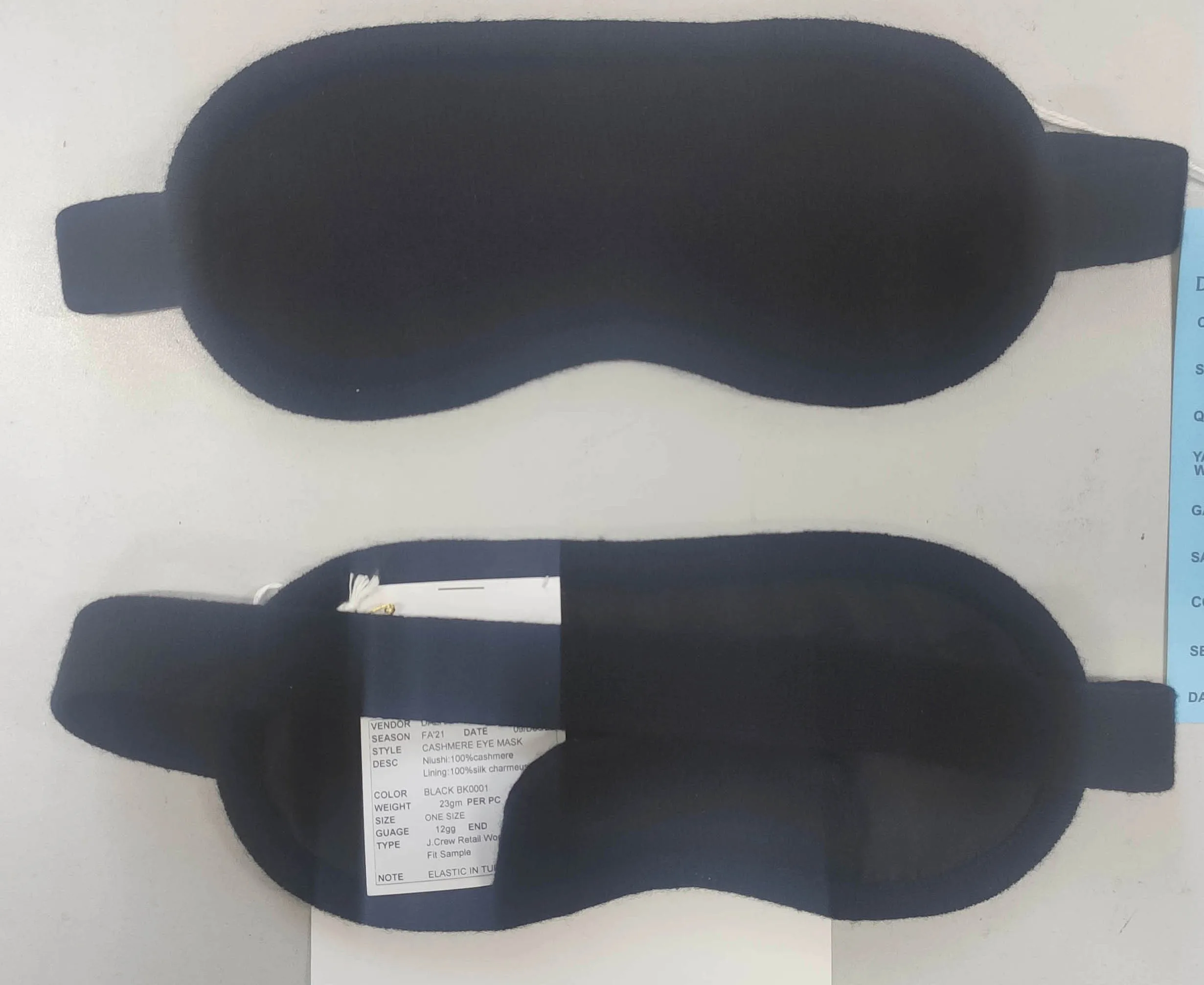 

WOMEN'S 100% CASHMERE KNITTED EYE MASK