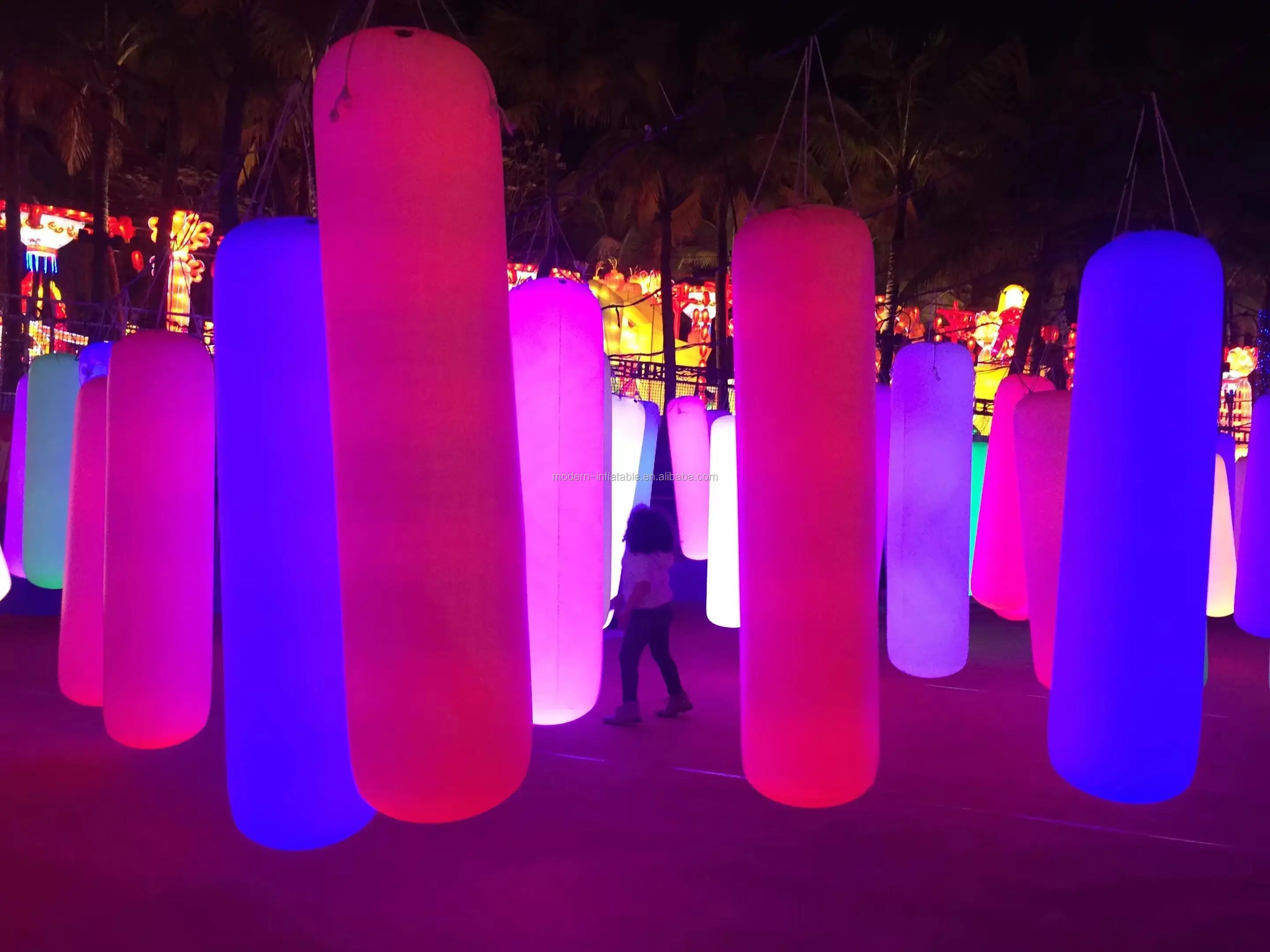Inflatable Led Lighting Touch Column Led Glowing Pillar For Event