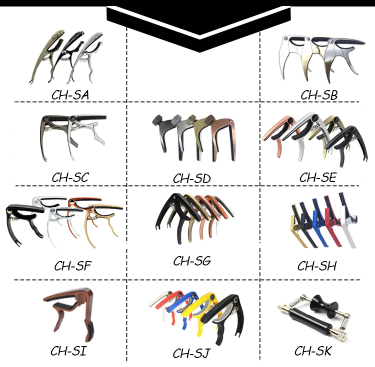 Best Sell Multi Function Custom Guitar Capo Can Place Picks