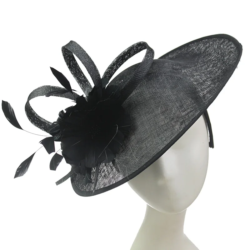 
OEM custom ladies fashion sinamay fascinator hats for female 