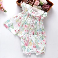 

children clothing wholesale baby girls dress ruffles white floral pink handmade kids clothing boutiques flower casual 0. 6