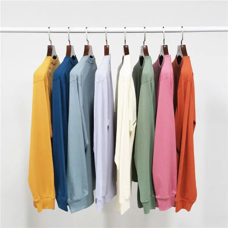 

Unisex Long Sleeve Oversized Tshirt Custom 230g 100% Cotton Plain T-shirts