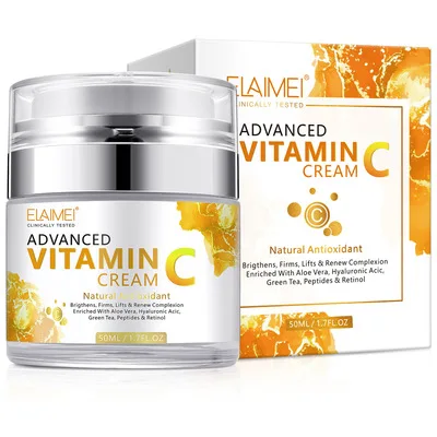 

50g Skin Whitening Glowing Moisturizer Brightening Natural Organic Face Vitamin C Cream