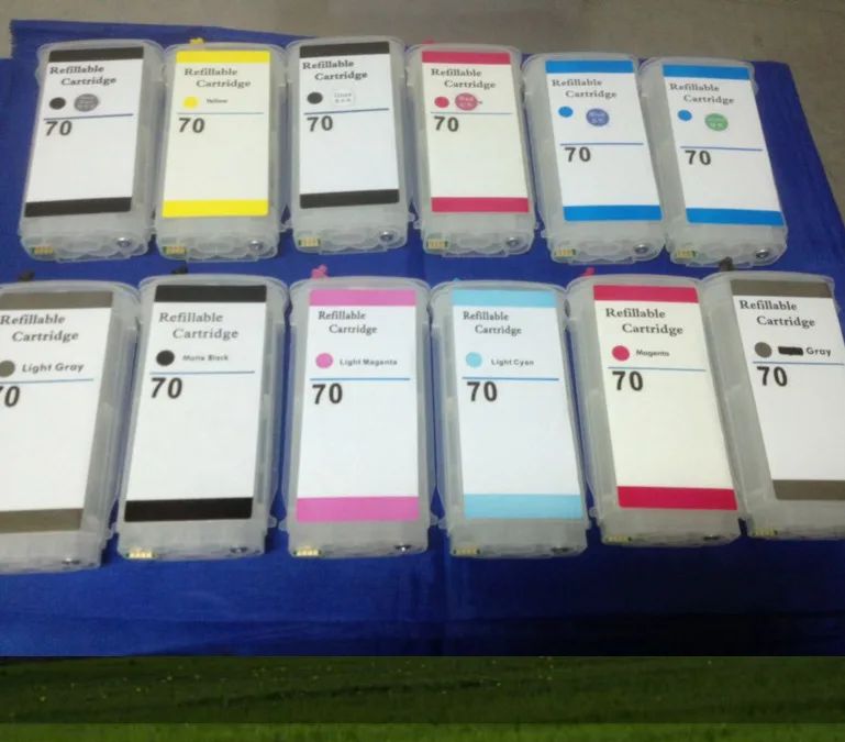 

Refillable ink cartridges with auto reset chip for hp 70 z3100