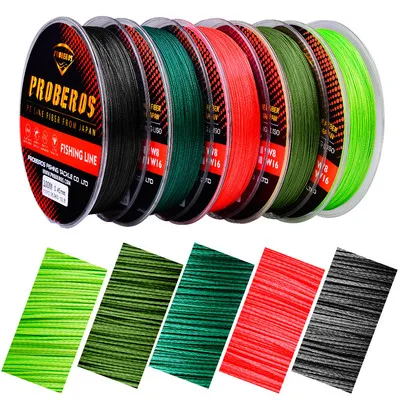 Wholesale Customized 100m Colored 8 Strands Braided PE Fishing Line, Camouflage green, camouflage blue