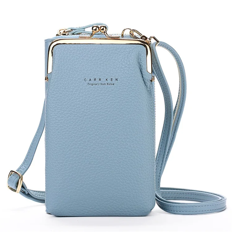 

Qetesh High Quality Crossbody Phone Bag For Girls Shoulder Adjustable Lanyard Pu Leather Card Slots Wallet