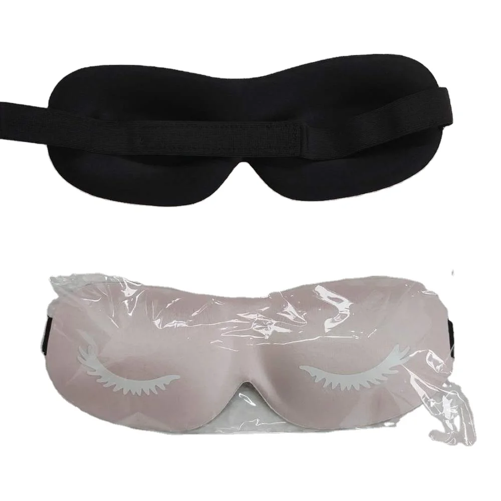 

J071 Upgraded eyelash Sleep Mask/Deeper Softer Lighter and Smoother Best for Traveling Napping eye mask (custom color), Black,red,pink and pantone color