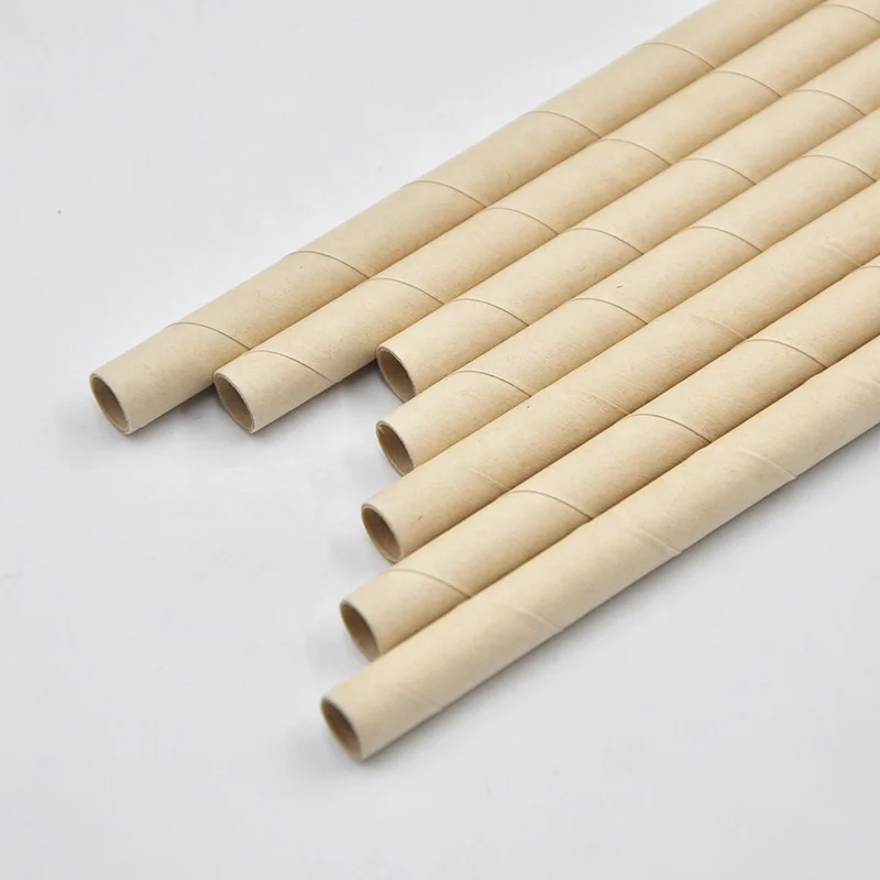 

100% Biodegradable hotel amenities eco friendly paper straw customized logo disposable bamboo straw drinking, Natural bamboo color